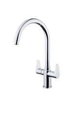 Cooke & Lewis Kigal Chrome effect Kitchen Monobloc Tap