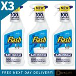 3 x FLASH BATHROOM CLEANER SPRAY 800ML FOR LIMESCALE SOAP SCUM TILES SHOWER SINK