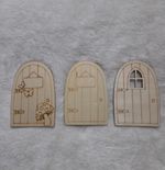 3 Pack Wooden Fairy Doors