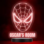 Kids Spiderman Face Personalised Gift Colour Changing Led Lamp Night Light