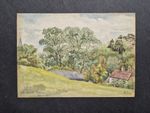 Old Landscape Painting - Antique Artwork By Janet Eliza Whitaker (1857–1925) 