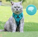 Adjustable and Reflective cat vest harness with lead