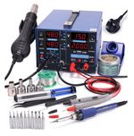 Soldering Iron Rework Station Desolder Hot Air Gun Welding Nozzle Kit YIHUA 853D