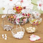 6x Wire Metal Mesh Wedding Table Fancy Decor Bridesmaid Small Baskets