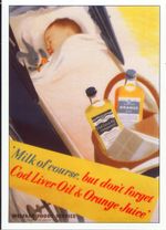 Modern Postcard: WW2 Cod Liver Oil - Retro Advert (Opie ROVE 6). Free UK p&p