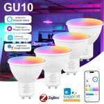 For Ewelink APP GU10 Smart Zigbee LED Light Bulb Dimmable RGBCW Led Lamp