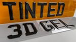 3D Premium Gel Digits on FRONT & REAR TINTED Full Size Show Plates - Assembled