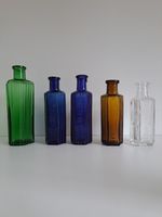 Antique Glass, poison bottles  c1890-1920