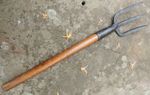 Long Handled Weeding Fork for Raised Beds, Fair Trade Blacksmith-made, 23 inches