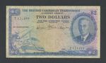 BRITISH CARIBBEAN $2 note 1950 KGVI Krause 2 Banknotes