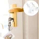 2 Pcs Clear Keyrings for Photos Mini Album Keychain Insert Keychains