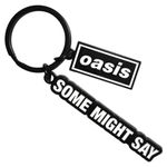 Oasis Live 25 Some Might Say Decca Band Logo Charm Keychain
