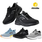 FitVille Wide Fit Trainers Men's Running Shoes Athletic Sneakers Arch Support