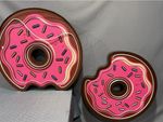 A Pair of Light Up Donuts Novelty Lighting Signs Shop Display Home Bar Man Cave