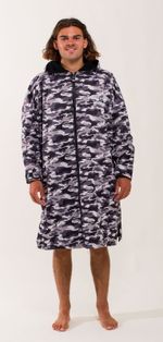 White Water Waterproof Changing Robe Large Black Camouflage