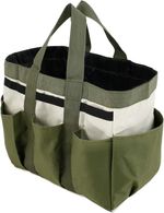 Garden Tool Bag Organizer with 8 Pockets, Waterproof 600D Oxford Cloth Tote