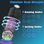 2in1 Men Masturbator Automatic Handsfree Sucking Vibrating Stroker Male Sex Toys