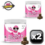 x2 NutriPaw All-Itch Immunity Treats For Dogs - Soothe Itchy Paws, Eyes, Ears, S