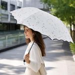 UV Protection Sun Rain Protection Parasol Folding Flower Umbrella Ladies