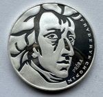 Poland Silver Coin UNC Fryderyk Chopin 50 Zł 1972 próba 