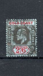 Gold Coast 1911 2s 6d King George V SG 67 FU CDS