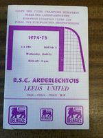 Anderlecht v Leeds United European Cup 1974-75 Round 3, 2nd Leg, 19.03.75