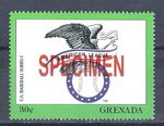 Grenada 1988 Sport American Baseball USA Eagle Club Logo Specimen Proof MNH