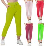 Ladies Italian Jogging Bottoms Comfy Stretchy Casual Pant Elasticated Drawstring