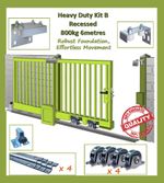800KG Load SLIDING GATE KIT | Tracks, Rollers, Stopper,  Double Bearing Wheels
