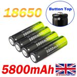 4-8Pcs 3.7V Rechargeable Li-ion Battery Button Top/Flat Top Batteries