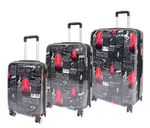 Four Wheels Hard Shell Travel Luggage Classical Music Print Cabin Medium Large