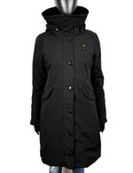Blauer USA Women's Long Down Jacket M Black Duck Down Parka Winter Hood