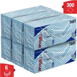 WypAll 7441 Colour Coded Cleaning Cloths Wipes 6 x 50 Pack 300 Kimberly Clark