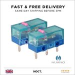 Huano Transparent Blue Shell Pink Dot Mouse Micro Switches