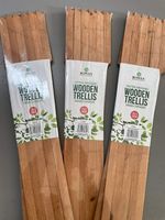 3X Garden Gardeners Dark Wood Coloured Wooden Expanding Expandable trellis 6x2f