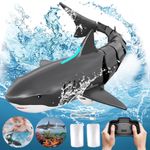Remote Control Boat High Simulation Shark Double Propeller Drive 2.4GHz Kid Gift