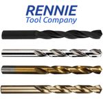 1 x HSS Black, Titanium TIN Coated, M2 Fully Ground & Cobalt Jobber Drill Bit 