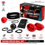 Boxing Reflex Ball Set Headband Gloves Training Kit Speed Reflexes Coordination