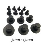 Round Solid Silicone Rubber Seal Hole Plugs Blanking End Caps Seal Bung 3mm-15mm