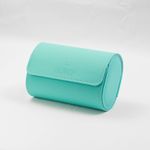 The Watch Wardrobe Light Blue Double Watch Roll Case Protector Display Travel UK