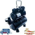 BARTSHARP Airbrush Compressor With Tank Inbuilt Cooling Fan Oil-Less Piston
