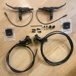 NUTT 4 PISTON BRAKE SET LEVERS Y-5 CALLIPERS 160F - 140R &EXTRA PADS E SCOOTER 