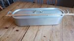 Vintage Italian Aluminium Fish Poacher – 60cm – Beros Leta – Complete Set