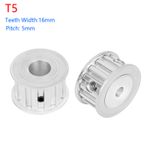 T5 10-60Teeth Timing Belt Pulley Pitch 5mm Without Step Drive Pulleys Width 16mm