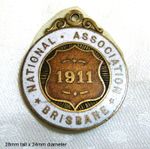 Antique National Association Brisbane medallion 1911  member no. 1775  Australia