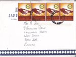 Zambia 2003 Victoria Falls to Haywards Heath UK cover Written VGC