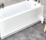 1700mm Gloss White MDF Bath Panel –  (Main Panel + Plinth) – Height Adjustable