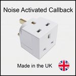 GSM Audio Monitor Home Security Noise Activated Alert Mains Powered 2 Way Socket