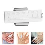 Small Metal Ruler Stainless Steel Ring Finger Sizer Precision Measuring