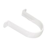 FLOPLAST 68mm Round Gutter Pipe Clip - White - Bag of 2 - FREE Next-Day Delivery